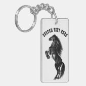 Paard Sleutelhanger cadeau met aangepaste tekst (Voorkant Links)