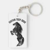Paard Sleutelhanger cadeau met aangepaste tekst (achterkant)