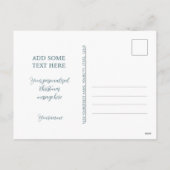 Paard sneeuwman Kerst waterverf elegant Feestdagenkaart (Achterkant)