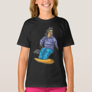 Paard Snowboard Wintersport T-shirt