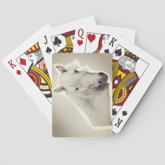 Paard, speelkaarten, spelletjes pokerkaarten (Achterkant)