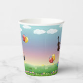 Paard speelt vioolverjaardag papieren bekers (Links)