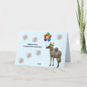 Paard spelen Viool Verjaardag Kaart (Achterkant)
