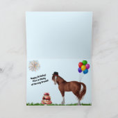 Paard spelen Viool Verjaardag Kaart (Binnen)