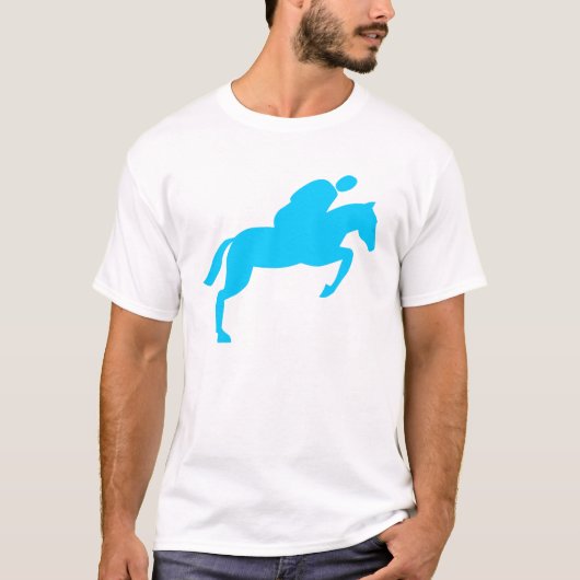 Paard Springen - Hemelblauw T-shirt (Voorkant)