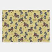 Paard springen houten horden ruitersport inpakpapier vel (Voorkant 3)