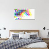 Paard Springen Modern Kleurrijk Canvas Print (Insitu (Slaapkamer))