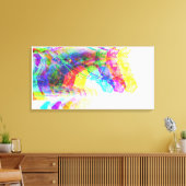 Paard Springen Modern Kleurrijk Canvas Print (Insitu (Woonkamer))