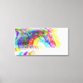Paard Springen Modern Kleurrijk Canvas Print (Voorkant)