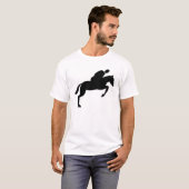 Paard Springen - Zwart T-shirt (Voorkant volledig)