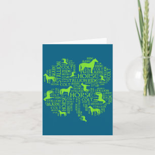 Paard St. Patrick's Day Iri-shirt - Clover Tee Kaart
