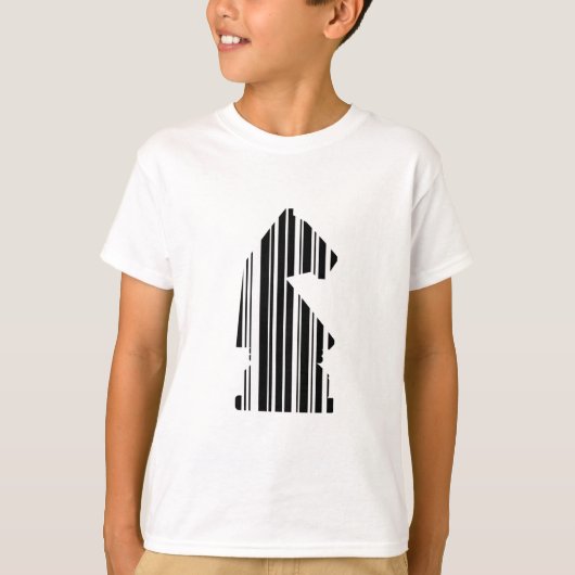 PAARD STAAFCODE Schaakstuk Patroon Ontwerp T-shirt (Voorkant)