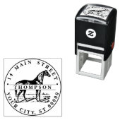  Paard Staande Naam Retouradres Zelfinktende Stempel (In situ)