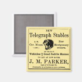 Paard Stabiel Krantenadvertentie Magneet (Voorkant / Achterkant)