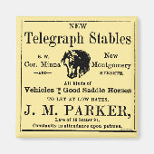 Paard Stabiel Krantenadvertentie Magneet (Voorkant)