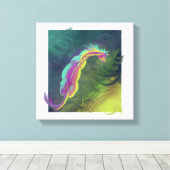 Paard staren in de verte canvas afdruk (Insitu (Houten vloer))