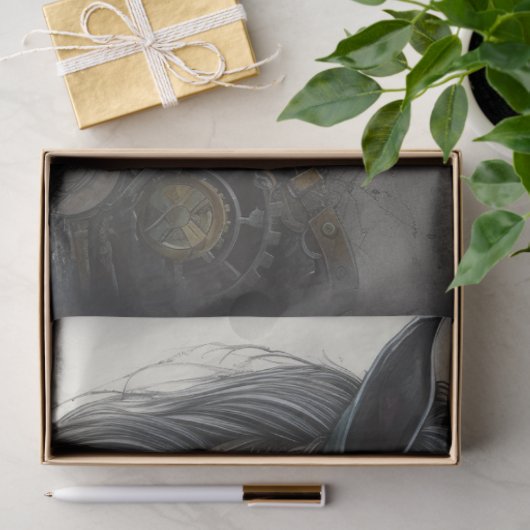 Paard Steampunk 2 Decoupage papier (Geschenk)