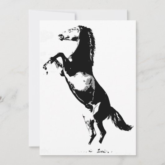 Paard Steigerende Uitnodiging (Voorkant)