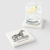  paard stenen onderzetter (Zijkant)