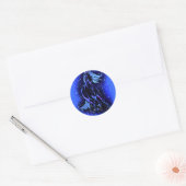 Paard Sticker loopt in Blue Starry maanlicht (Envelop)