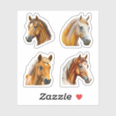 Paard Stickers 4 Pack - Schattige Planner, Journal (Vel)