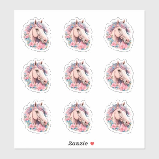 Paard Stickers, Boho Paard, Laptop Sticker, Pony Sticker (Vel)