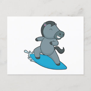 Paard Surfer Watersporten Briefkaart