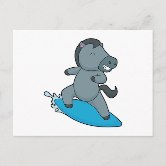 Paard Surfer Watersporten Briefkaart (Voorkant)