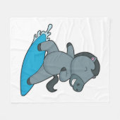 Paard Surfer Watersporten Fleece Deken (Voorkant (Horizontaal))