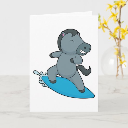 Paard Surfer Watersporten Kaart (Gele Bloem)