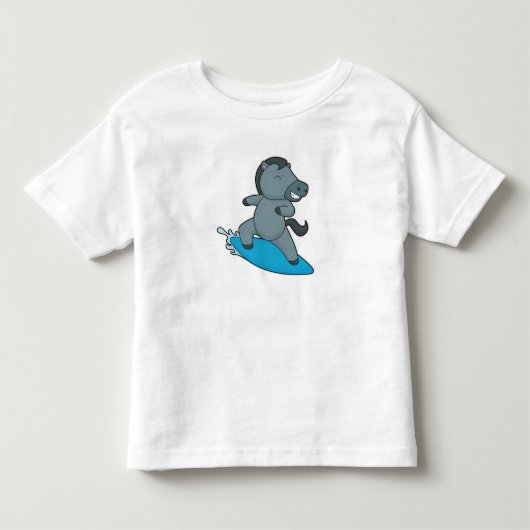 Paard Surfer Watersporten Kinder Shirts (Voorkant)