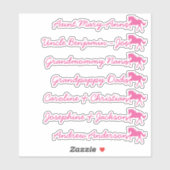 Paard Symbool Aangepaste Gastlijst Grily Calligraf Sticker (Vel)