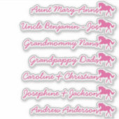 Paard Symbool Aangepaste Gastlijst Grily Calligraf Sticker (Voorkant)
