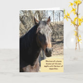 Paard Sympathie Kaart met Quote (Gele Bloem)