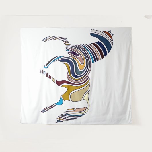 Paard Tapijt Wandkleed (Voorkant (horizontaal))