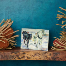 Paard Team in Sneeuw van Edvard Munch