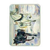 Paard Team in Sneeuw van Edvard Munch Magneet (Verticaal)