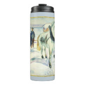Paard Team in Sneeuw van Edvard Munch Thermosbeker (Voorkant)