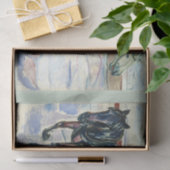 Paard Team in Sneeuw van Edvard Munch Tissuepapier (Geschenk)