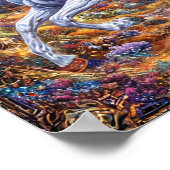 Paard Tekenfilm Paard Sieraardframe Elegant Antiek Poster (Hoek)