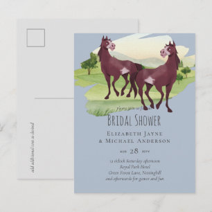 Paard Thema Country Western Landelijke Bruiloft Briefkaart