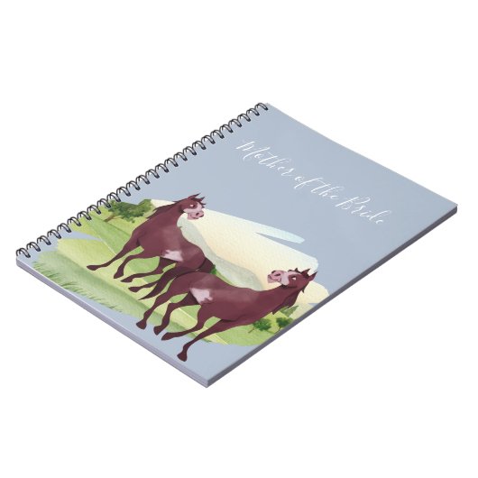 Paard Thema Country Western Rustieke Bruiloft Notitieboek (Linkerzijde)