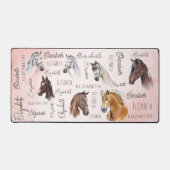 Paard thema geschenken gepersonaliseerde naam bureaumat (Voorkant)