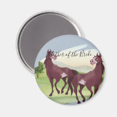 Paard Thema Landelijke Westerse Rustieke Bruiloft Magneet (Voorkant / Achterkant)