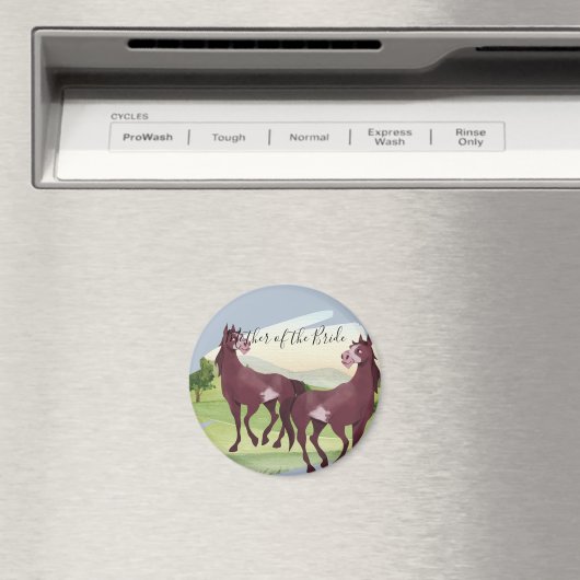 Paard Thema Landelijke Westerse Rustieke Bruiloft Magneet (Insitu (Vaatwasser))