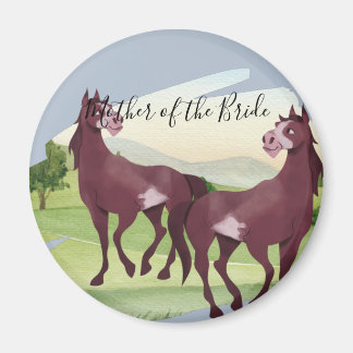 Paard Thema Landelijke Westerse Rustieke Bruiloft Magneet