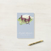 Paard Thema Landelijke Westerse Rustieke Bruiloft Post-it® Notes (Op bureau)
