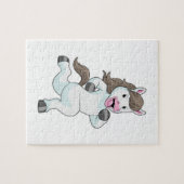 Paard tijdens draaiend bedrijf legpuzzel (Horizontaal)