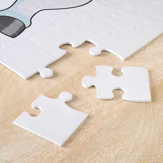 Paard tijdens draaiend bedrijf legpuzzel (Zijkant)