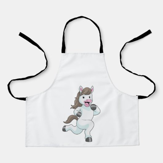 Paard tijdens draaiend bedrijf schort (Voorkant)